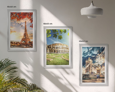 Conjunto de quadros para sala de estar Monumentos da Europa