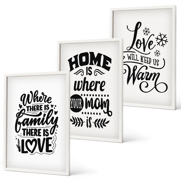 Composição de quadros moderna Família, amor, lar, aconchego