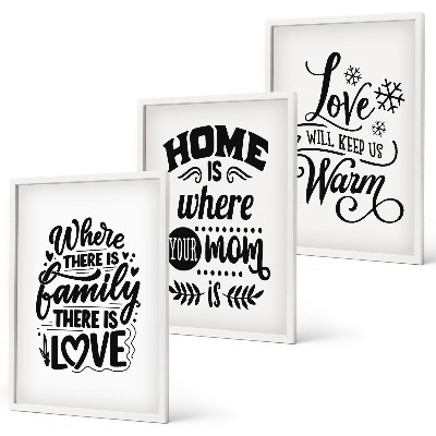 Composição de quadros moderna Família, amor, lar, aconchego