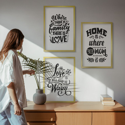 Composição de quadros moderna Família, amor, lar, aconchego