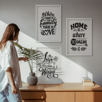 Composição de quadros moderna Família, amor, lar, aconchego