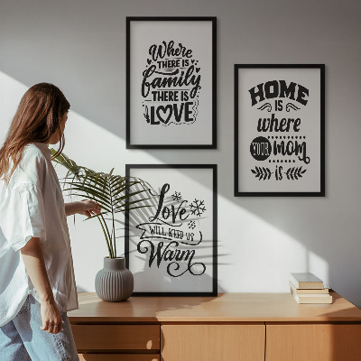 Composição de quadros moderna Família, amor, lar, aconchego