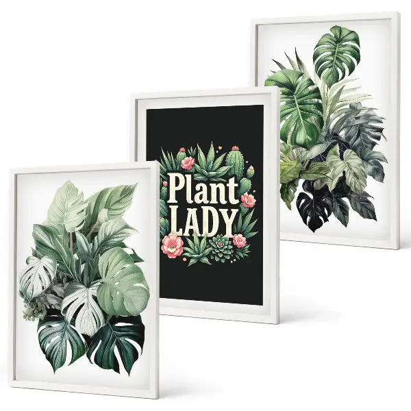 Composição de quadros moderna com plantas tropicais Senhora das Plantas