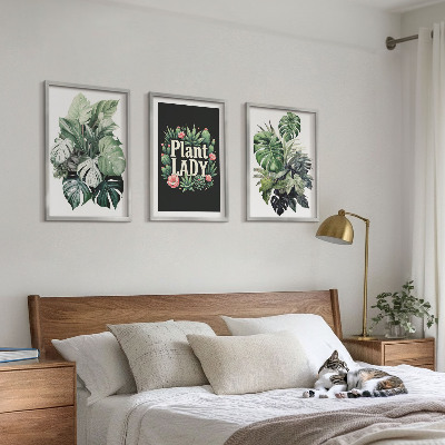 Composição de quadros moderna Plantas tropicais Senhora das Plantas