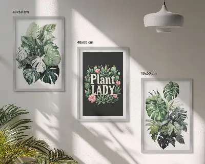 Composição de quadros moderna com plantas tropicais Senhora das Plantas