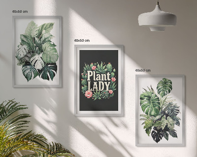 Composição de quadros moderna Plantas tropicais Senhora das Plantas