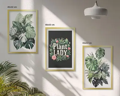 Composição de quadros moderna com plantas tropicais Senhora das Plantas