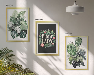Composição de quadros moderna Plantas tropicais Senhora das Plantas