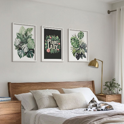 Composição de quadros moderna Plantas tropicais Senhora das Plantas