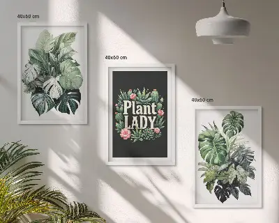 Composição de quadros moderna com plantas tropicais Senhora das Plantas