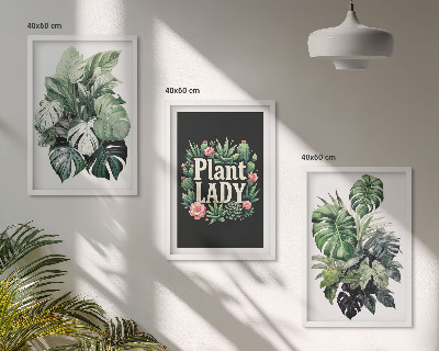 Composição de quadros moderna Plantas tropicais Senhora das Plantas