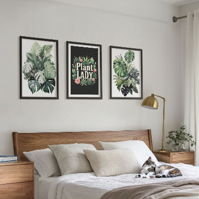 Composição de quadros moderna Plantas tropicais Senhora das Plantas