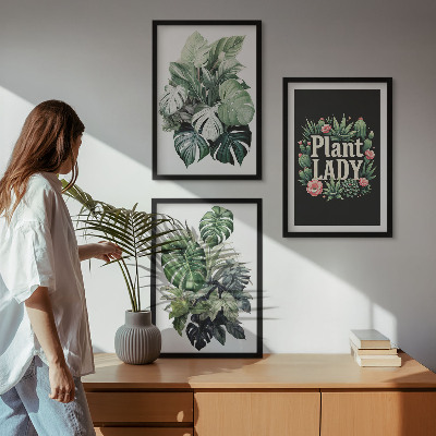 Composição de quadros moderna Plantas tropicais Senhora das Plantas