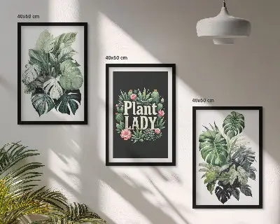 Composição de quadros moderna com plantas tropicais Senhora das Plantas