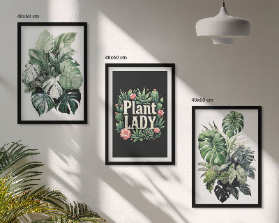 Composição de quadros moderna Plantas tropicais Senhora das Plantas