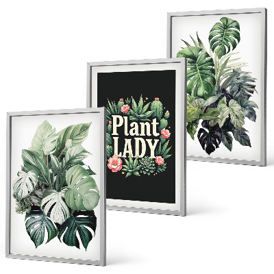 Composição de quadros moderna Plantas tropicais Senhora das Plantas