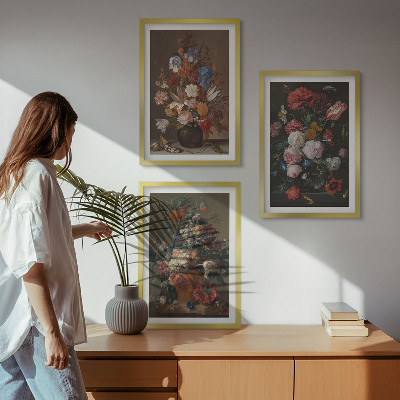 Composição de quadros moderna Arranjos de flores em vasos
