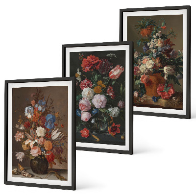 Composição de quadros moderna Arranjos de flores em vasos