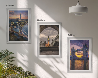 Composição de quadros moderna torres de relógio das pontes da cidade