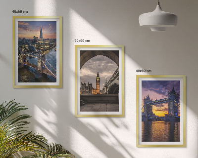 Composição de quadros moderna torres de relógio das pontes da cidade