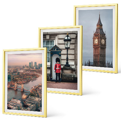 Conjunto de quadros para sala de estar London Bridge Guardian Big Ben