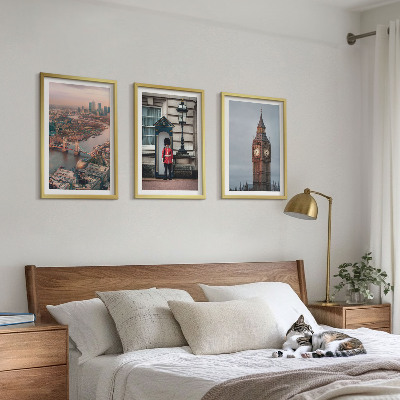 Conjunto de quadros para sala de estar London Bridge Guardian Big Ben