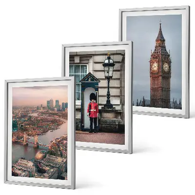 Conjunto de quadros decorativos para sala de estar estampa London Bridge Guardian Big Ben