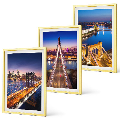 Composição de quadros moderna Cidades à noite, pontes, rios