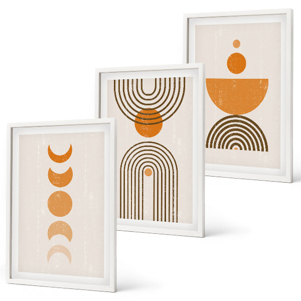 Conjunto de quadros para sala de estar Decorações minimalistas boho