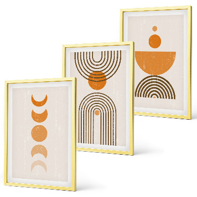 Conjunto de quadros para sala de estar Decorações minimalistas boho
