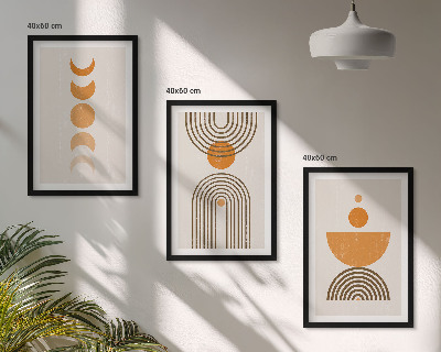 Conjunto de quadros para sala de estar Decorações minimalistas boho