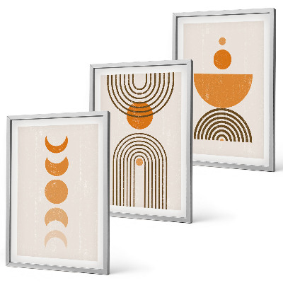 Conjunto de quadros para sala de estar Decorações minimalistas boho