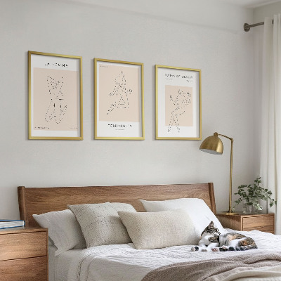 Composição de quadros moderna Pôster minimalista com silhuetas femininas