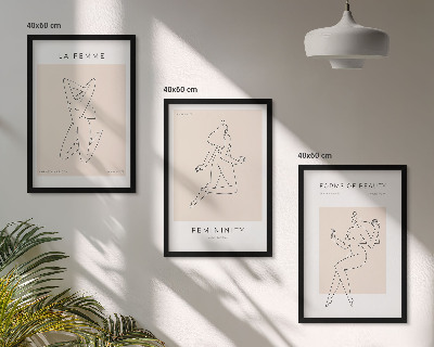 Composição de quadros moderna Pôster minimalista com silhuetas femininas
