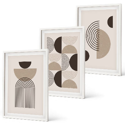 Conjunto de quadros para sala de estar Padrões minimalistas abstratos