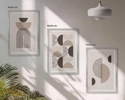 Conjunto de quadros para sala de estar Padrões minimalistas abstratos