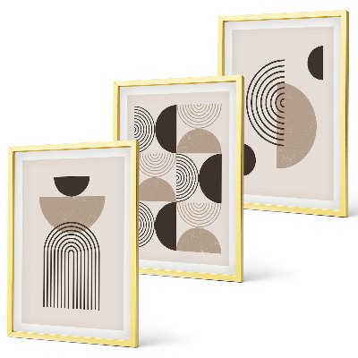 Conjunto de quadros para sala de estar Padrões minimalistas abstratos