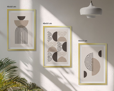 Conjunto de quadros para sala de estar Padrões minimalistas abstratos