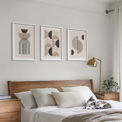 Conjunto de quadros para sala de estar Padrões minimalistas abstratos