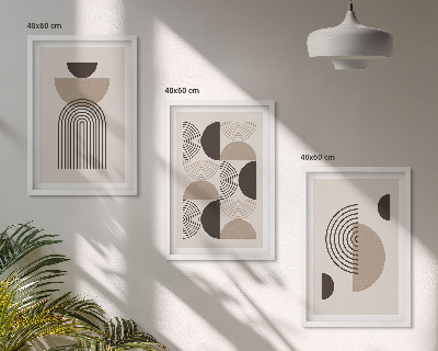Conjunto de quadros para sala de estar Padrões minimalistas abstratos