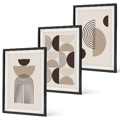 Conjunto de quadros para sala de estar Padrões minimalistas abstratos