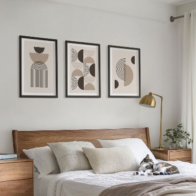 Conjunto de quadros para sala de estar Padrões minimalistas abstratos