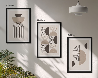 Conjunto de quadros para sala de estar Padrões minimalistas abstratos