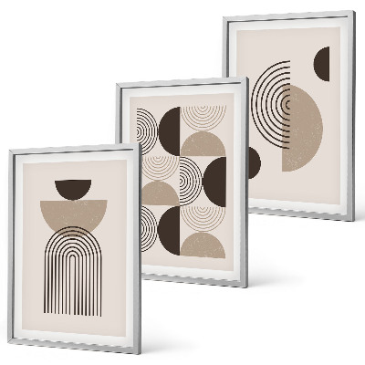 Conjunto de quadros para sala de estar Padrões minimalistas abstratos