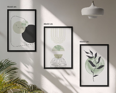 Conjunto de quadros para sala de estar Formas abstratas de plantas