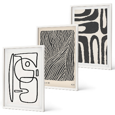 Composição de quadros moderna Padrões abstratos, linhas e texturas