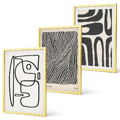 Composição de quadros moderna Padrões abstratos, linhas e texturas