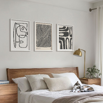Composição de quadros moderna Padrões abstratos, linhas e texturas