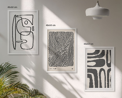 Composição de quadros moderna Padrões abstratos, linhas e texturas