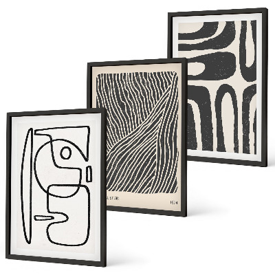 Composição de quadros moderna Padrões abstratos, linhas e texturas